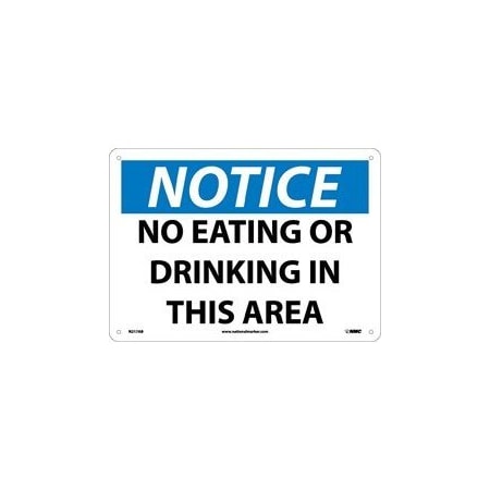 NOTICE, NO EATING OR DRINKING IN, N217P
